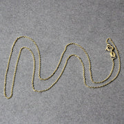 Bids.com 14k Yellow Gold Diamond Cut Cable Link Chain 0.8mm Necklaces
