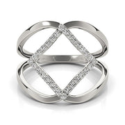 Bids.com 14k White Gold Interlaced Design Diamond Ring (1/5 cttw) Rings