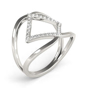 Bids.com 14k White Gold Interlaced Design Diamond Ring (1/5 cttw) Rings