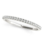 Bids.com 14k White Gold Classic Pave Set Diamond Wedding Band (1/8 cttw) Rings