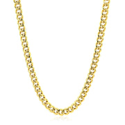 Bids.com 4.5mm 14k Yellow Gold Semi Solid Miami Cuban Chain Necklaces