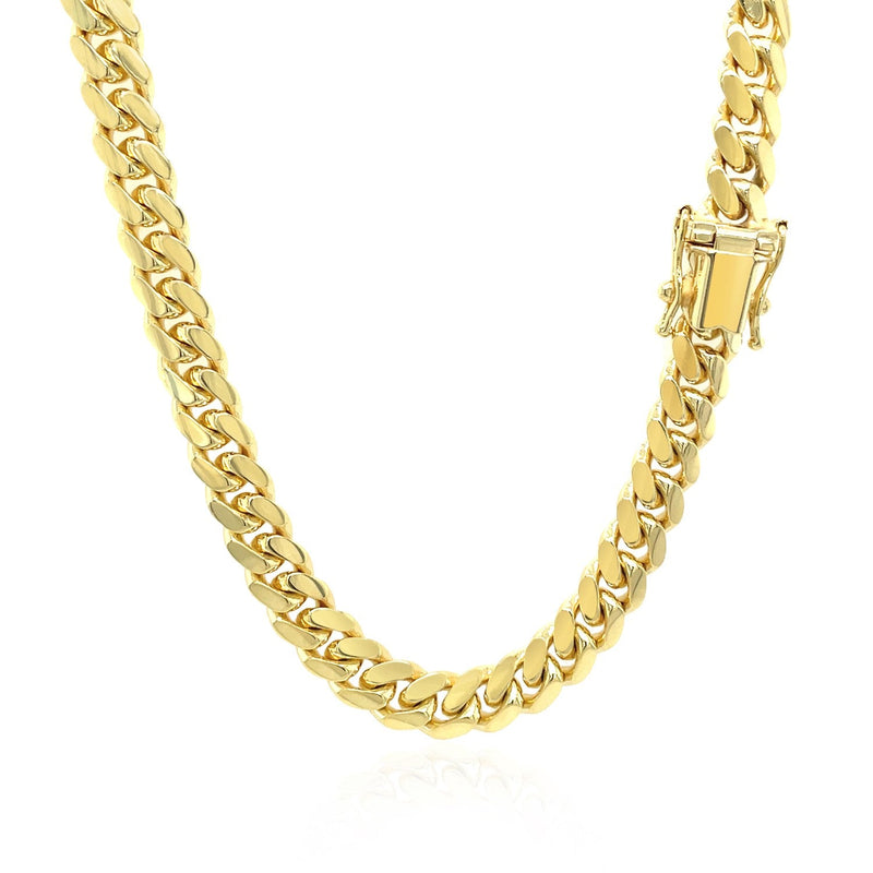 Bids.com 6.0mm 14k Yellow Gold Classic Miami Cuban Solid Chain Necklaces