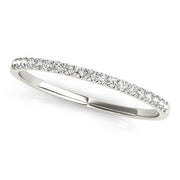 Bids.com 14k White Gold Pave Set Style Round Diamond Wedding Ring (1/8 cttw) Rings