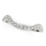 Bids.com 14k White Gold Modern Curved Style Pave Diamond Wedding Band (1/5 cttw) Rings