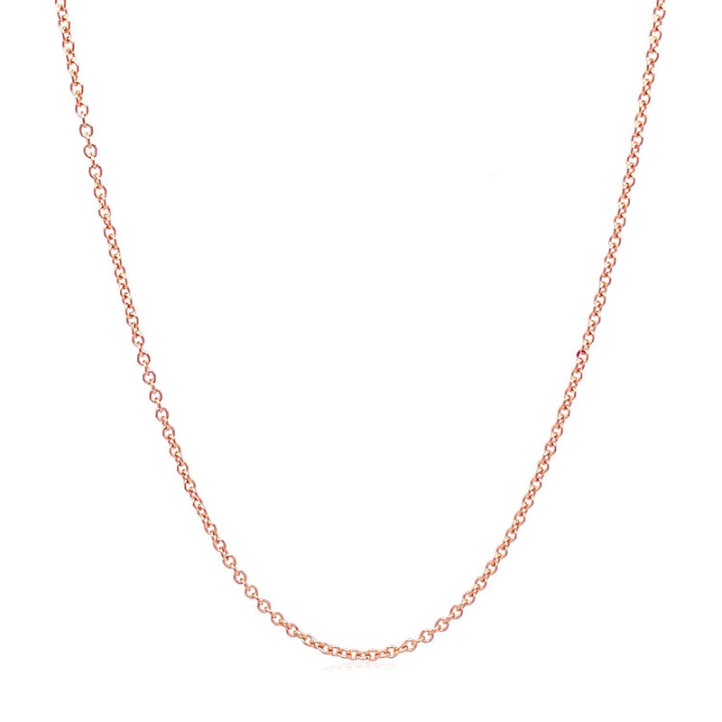 Bids.com 14k Rose Gold Round Cable Link Chain (1.25 mm) Necklaces
