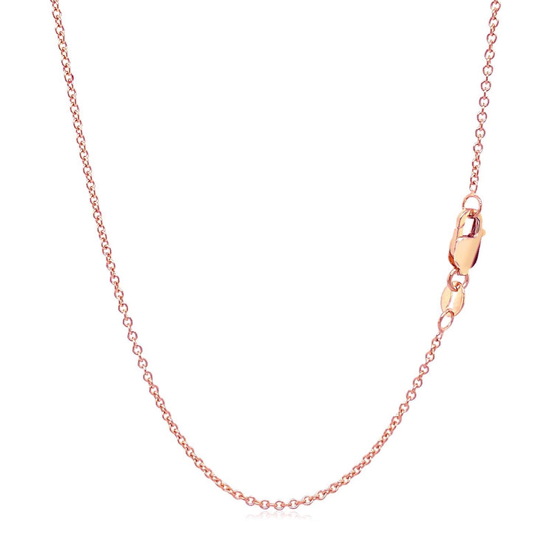 Bids.com 14k Rose Gold Round Cable Link Chain (1.25 mm) Necklaces