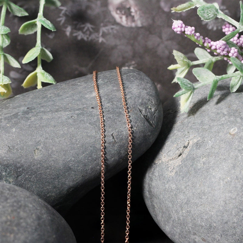 Bids.com 14k Rose Gold Round Cable Link Chain (1.25 mm) Necklaces