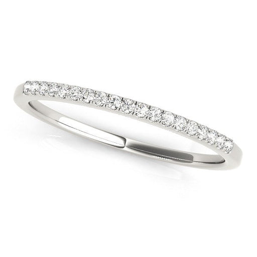 Bids.com 14k White Gold Round Thin Diamond Wedding Band (1/4 cttw) Rings
