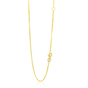Bids.com 14k Yellow Gold Adjustable Box Chain 0.8mm Necklaces