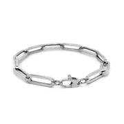 Bids.com 14K White Gold Extra Wide Paperclip Chain Bracelet Bracelets