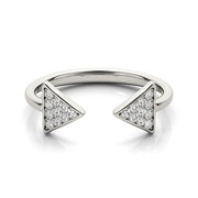 Bids.com 14k White Gold Diamond Arrowhead Open Ring (1/5 cttw) Rings