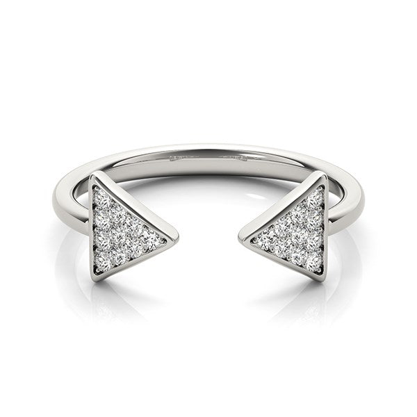 Bids.com 14k White Gold Diamond Arrowhead Open Ring (1/5 cttw) Rings