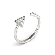 Bids.com 14k White Gold Diamond Arrowhead Open Ring (1/5 cttw) Rings
