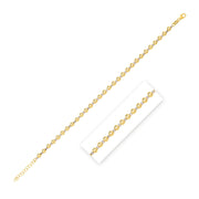 Bids.com 14k Two Tone Gold Polished Diamond Cut Bead Bracelet (4.00 mm) Bracelets