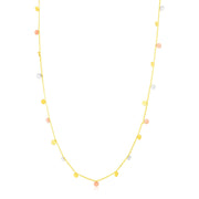 Bids.com 14K Tri Color Necklace with Dangling Circles Necklaces