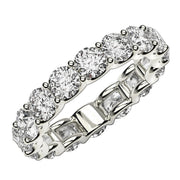 Bids.com Round Cut Lab Grown Diamond Eternity Ring in 14k White Gold (4 cttw FG/VS2) Rings
