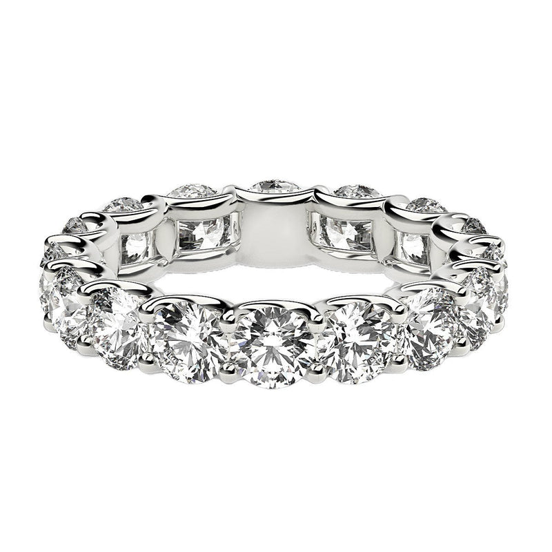 Bids.com Round Cut Lab Grown Diamond Eternity Ring in 14k White Gold (4 cttw FG/VS2) Rings