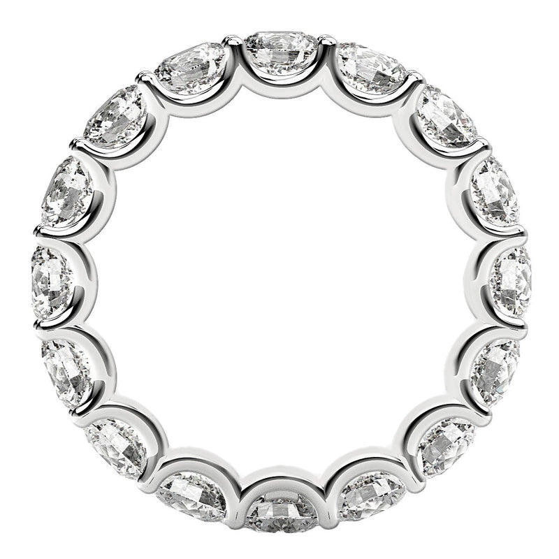 Bids.com Round Cut Lab Grown Diamond Eternity Ring in 14k White Gold (4 cttw FG/VS2) Rings