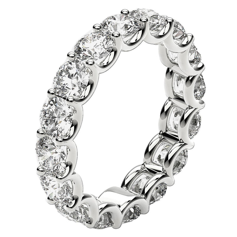 Bids.com Round Cut Lab Grown Diamond Eternity Ring in 14k White Gold (4 cttw FG/VS2) Rings