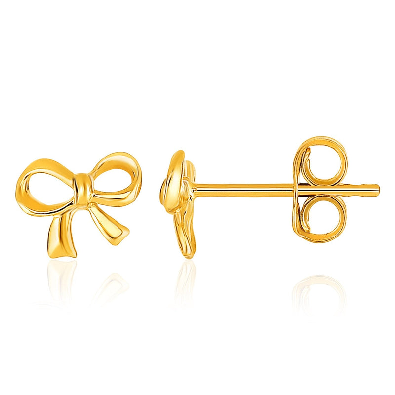 Bids.com 14k Yellow Gold Bow Style Post Earrings Earrings