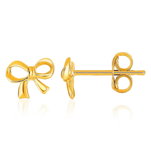 Bids.com 14k Yellow Gold Bow Style Post Earrings Earrings