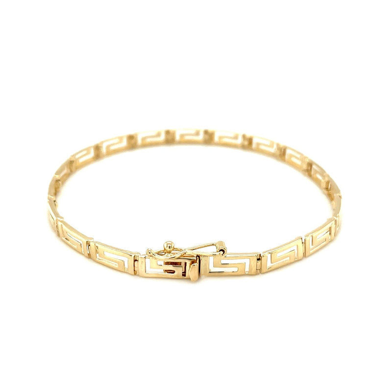 Bids.com 14k Yellow Gold Greek Fret Design Fancy Bracelet Bracelets