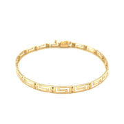 Bids.com 14k Yellow Gold Greek Fret Design Fancy Bracelet Bracelets