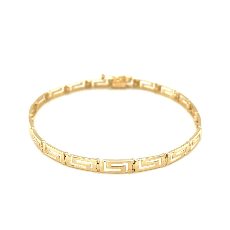 Bids.com 14k Yellow Gold Greek Fret Design Fancy Bracelet Bracelets