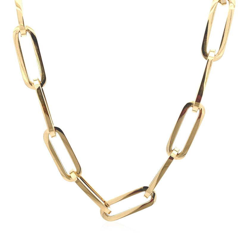 Bids.com 14k Yellow Gold Extra Wide Paperclip Chain Necklace Necklaces
