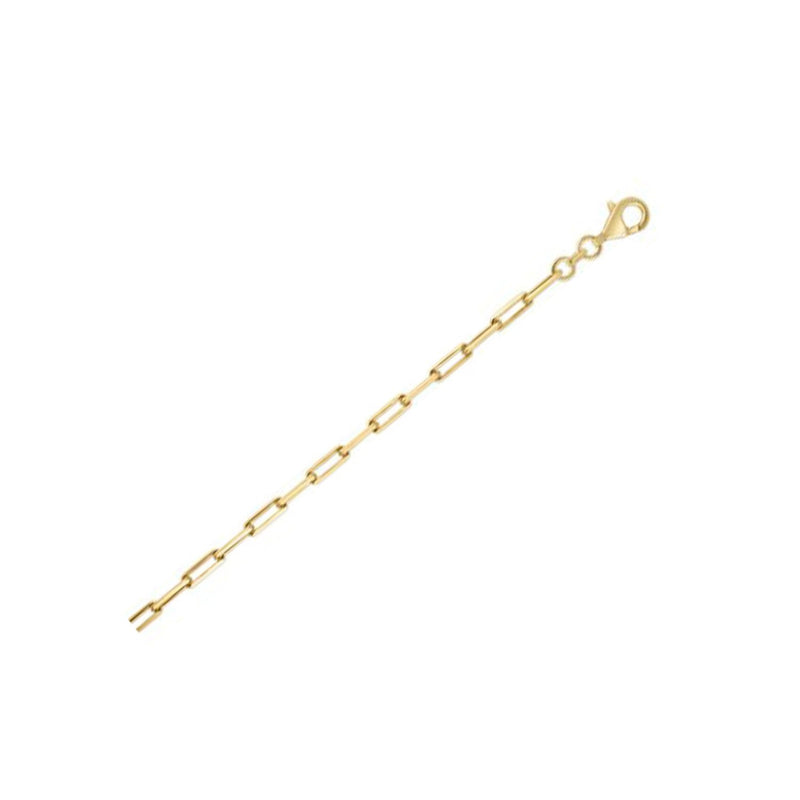 Bids.com Sterling Silver Gold Plated Paperclip Chain (2.95 mm) Necklaces