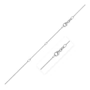 Bids.com Double Extendable Cable Chain in 14k White Gold (0.85mm) Necklaces