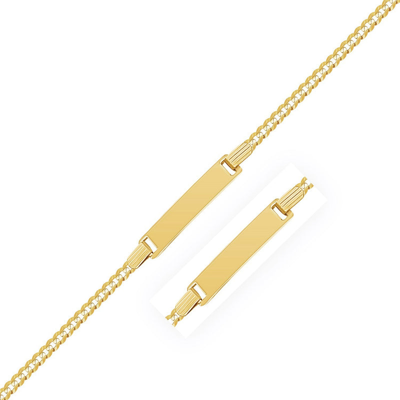 Bids.com 14k Yellow Gold Curb Link Style Children's ID Bracelet Bracelets