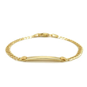 Bids.com 14k Yellow Gold Curb Link Style Children's ID Bracelet Bracelets