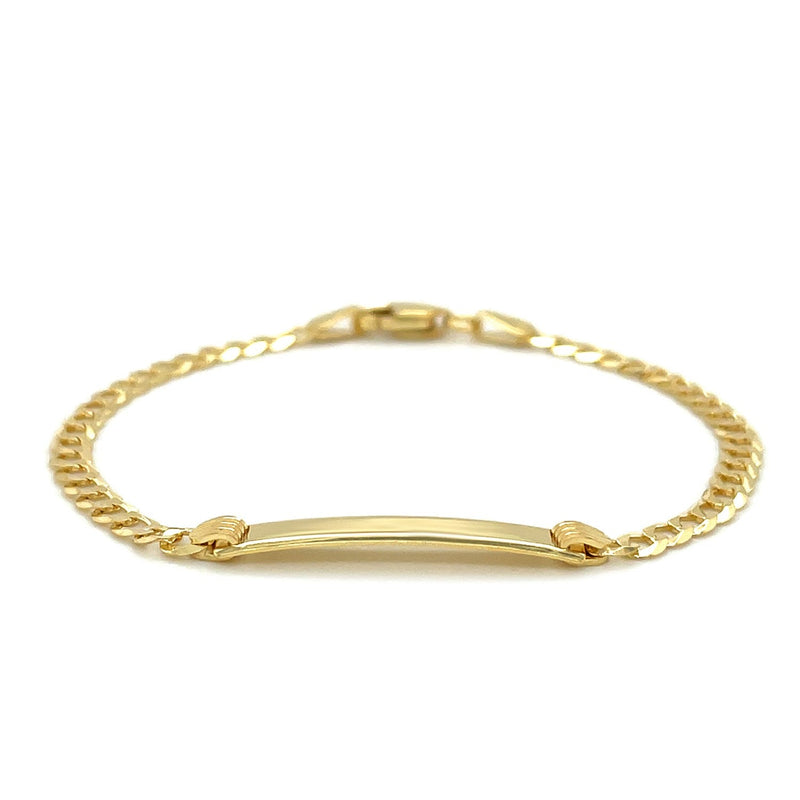 Bids.com 14k Yellow Gold Curb Link Style Children's ID Bracelet Bracelets