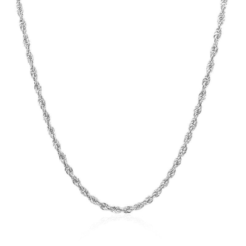 Bids.com 2.0mm 14k White Gold Light Rope Chain Necklaces