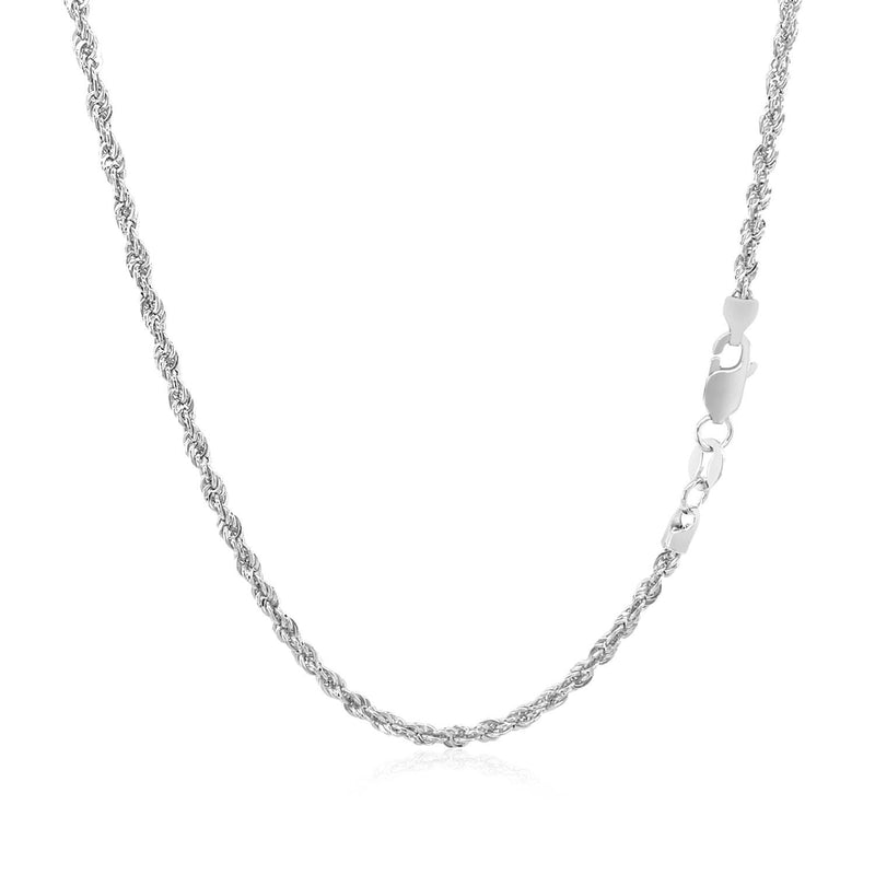 Bids.com 2.0mm 14k White Gold Light Rope Chain Necklaces