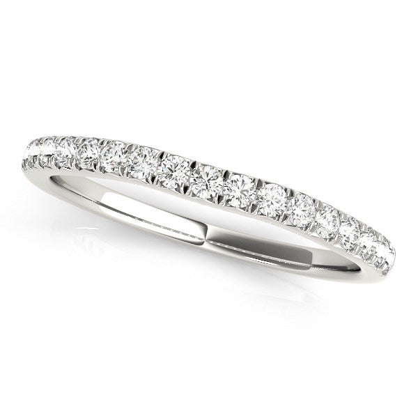 Bids.com 14k White Gold Curved Style Diamond Wedding Ring (1/3 cttw) Rings