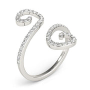 Bids.com 14k White Gold Diamond Open Flourish Style Ring (1/2 cttw) Rings