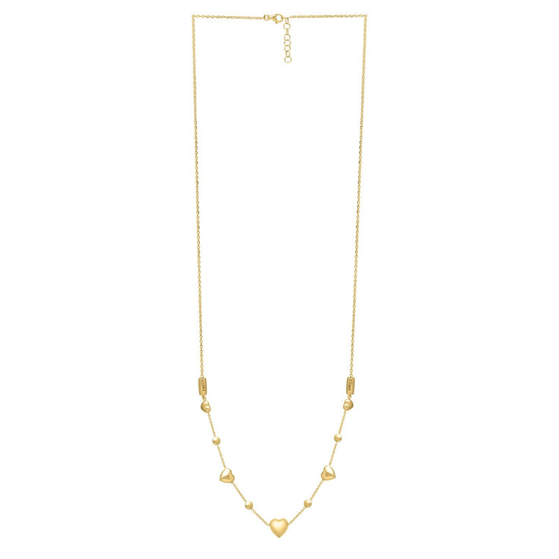 Bids.com 14k Yellow Gold Puff Heart Adjustable Necklace Necklaces