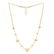 Bids.com 14k Yellow Gold Puff Heart Adjustable Necklace Necklaces