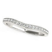 Bids.com 14k White Gold Curved Diamond Wedding Ring (1/4 cttw) Rings