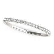 Bids.com 14k White Gold Pave Set Round Diamond Wedding Ring (1/8 cttw) Rings