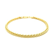 Bids.com 3.3mm 14k Yellow Gold Light Weight Wheat Bracelet Bracelets