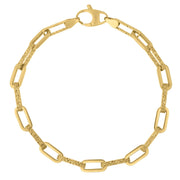 Bids.com 14k Yellow Gold Diamante Paperclip Chain Bracelet (4.00 mm) Bracelets