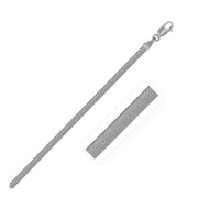 Bids.com 14k White Gold Super Flex Herringbone Chain (2.80 mm) Necklaces