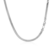 Bids.com 14k White Gold Super Flex Herringbone Chain (2.80 mm) Necklaces