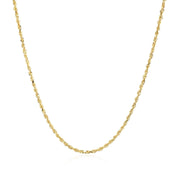 Bids.com 10k Yellow Gold Solid Diamond Cut Rope Chain 1.4mm Necklaces