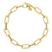 Bids.com 14k Yellow Gold Diamante Paperclip Chain Bracelet (7.00 mm) Bracelets