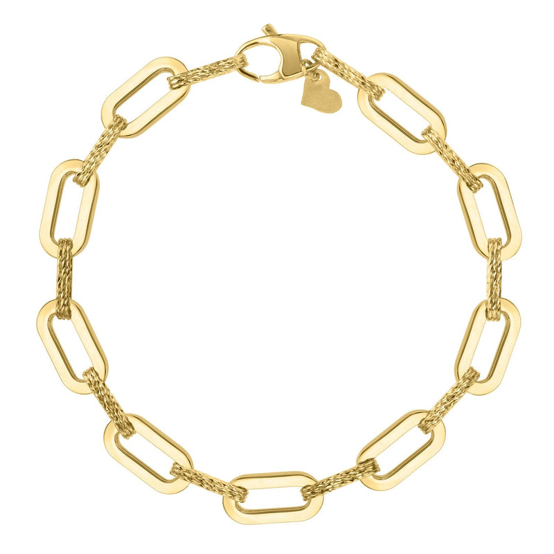 Bids.com 14k Yellow Gold Diamante Paperclip Chain Bracelet (7.00 mm) Bracelets