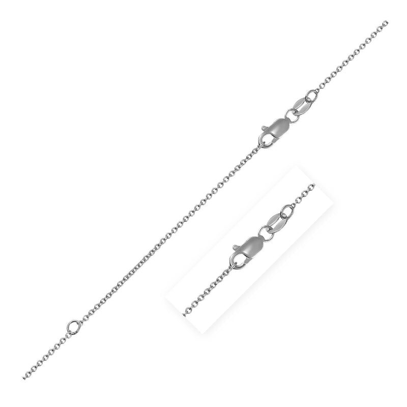 Bids.com Extendable Cable Chain in 14k White Gold (1.0mm) Necklaces